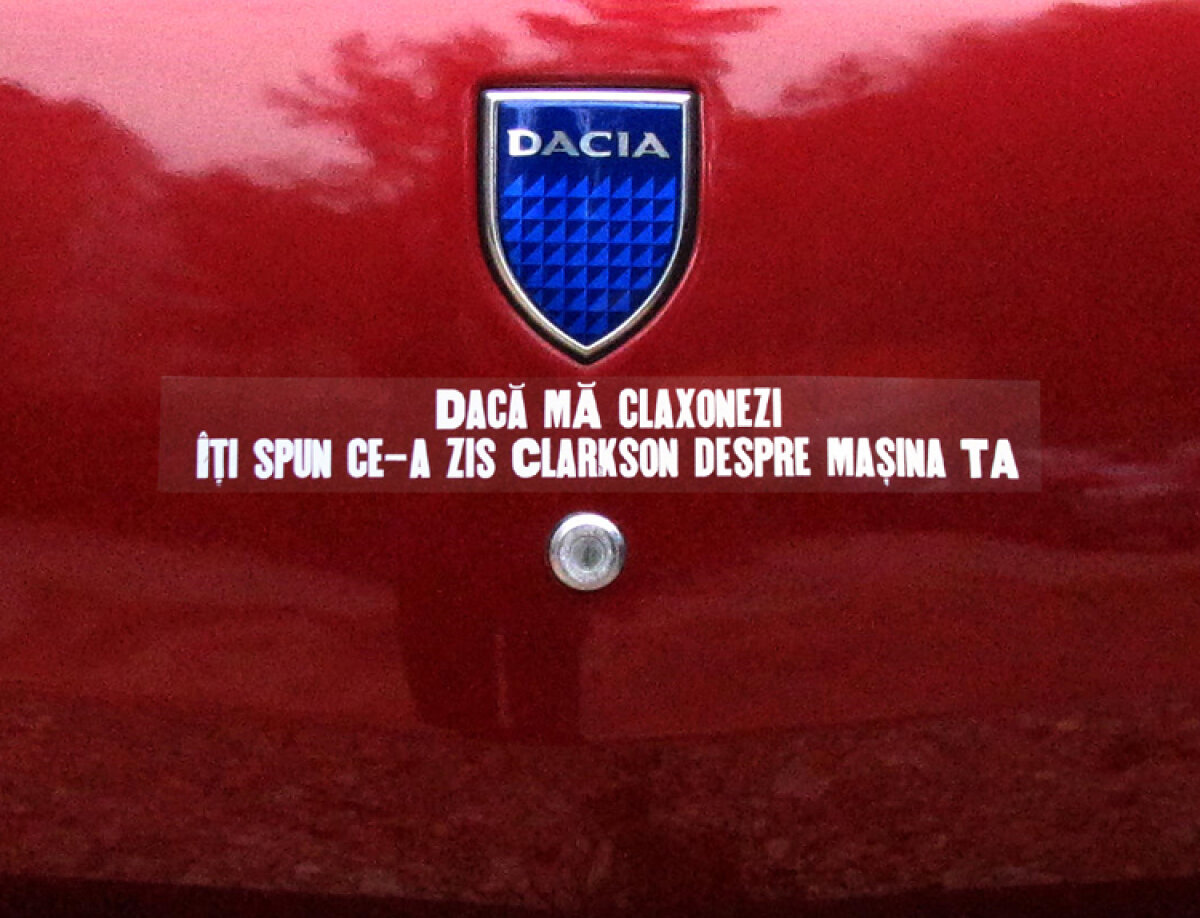 "Dacă mă claxonezi, îţi spun ce a zis Clarkson despre maşina ta"