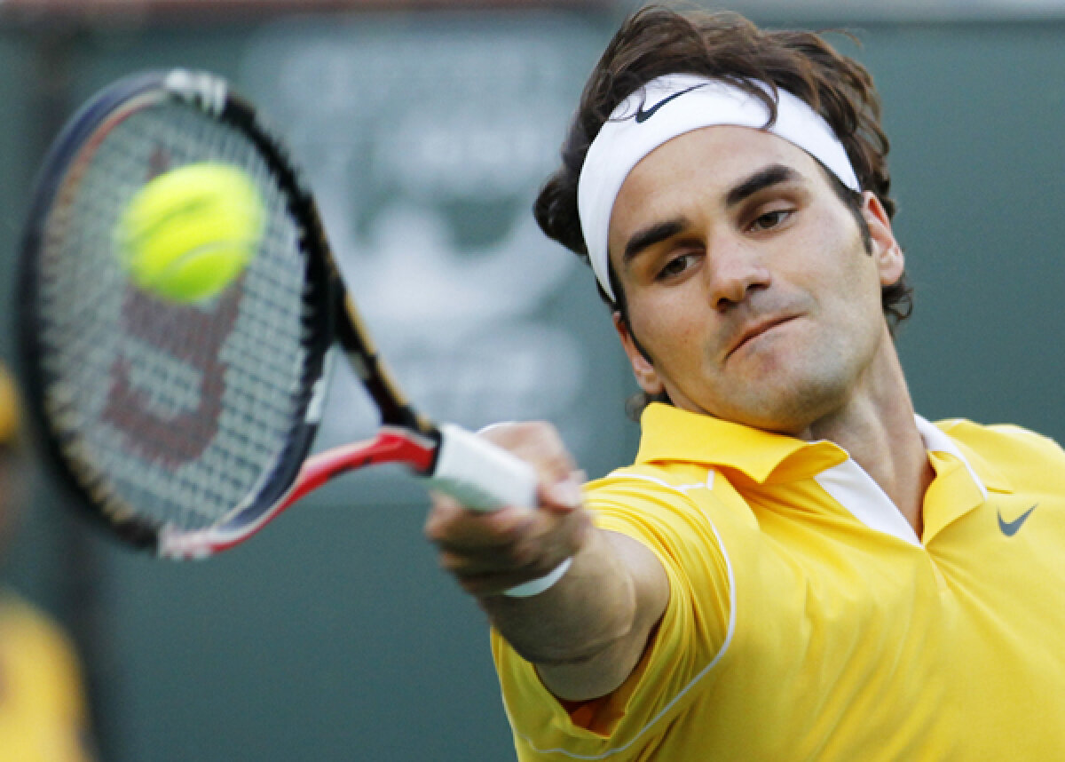 Roger Federer, imperial contra lui Igor Andreev la Indian Wells