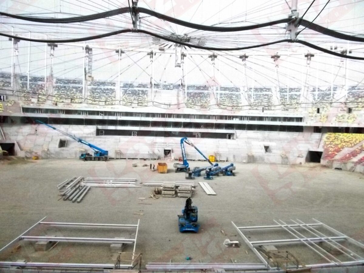 Acoperişul de pe National Arena urcat pe jumătate: "Într-o săptămînă îl ridicăm complet"