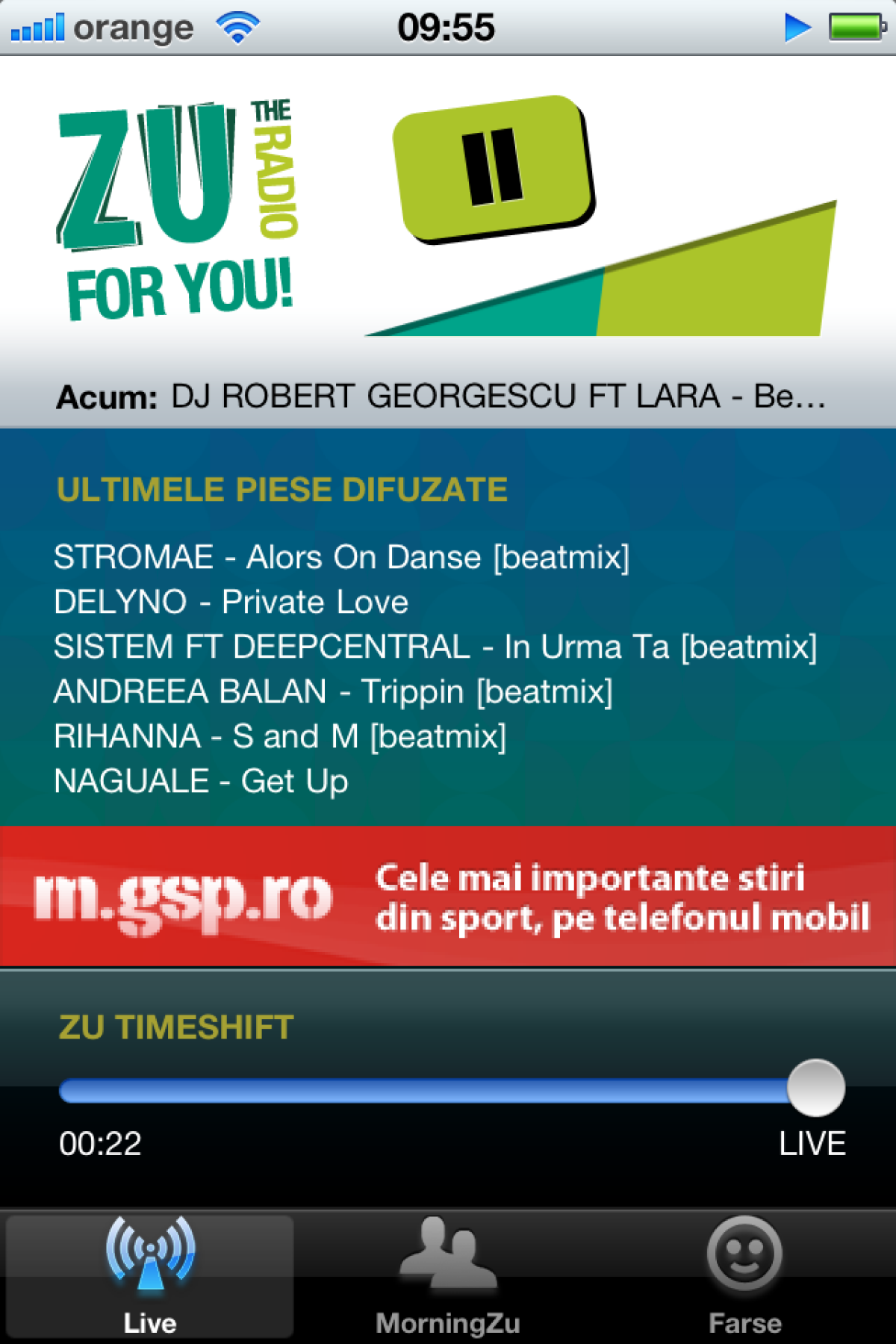 Aplicatia Radio ZU pentru iPhone este pe locul 1 in Apple Store in Romania