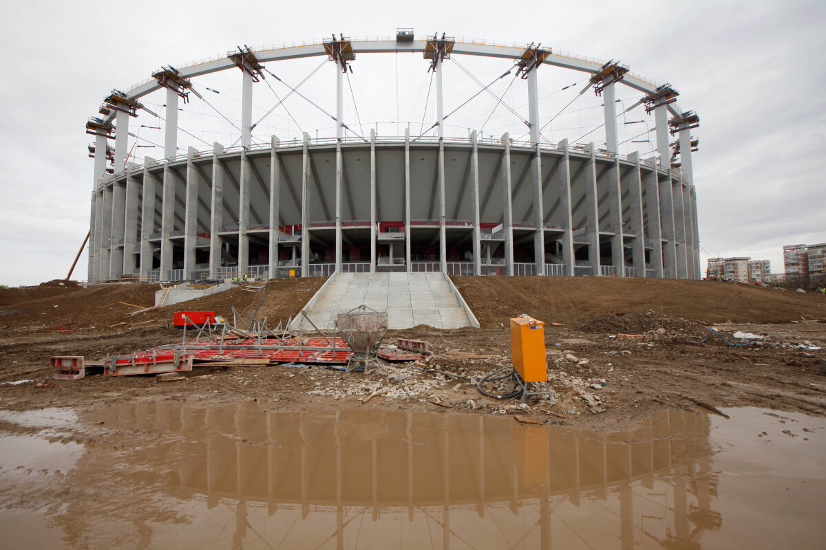 FOTO National Arena e gata la sfîrşitul lui iunie » Acum se montează acoperişul la noul stadion!