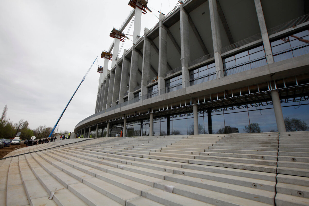 FOTO National Arena e gata la sfîrşitul lui iunie » Acum se montează acoperişul la noul stadion!