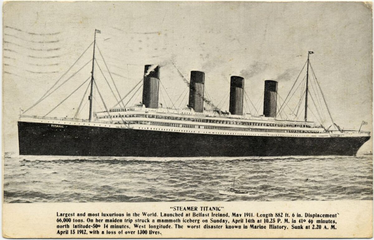 Azi se împlinesc 99 de ani de cind s-a scufundat Titanicul!