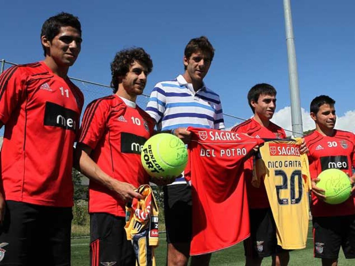 FOTO/Del Potro i-a vizitat pe argentinienii de la Benfica