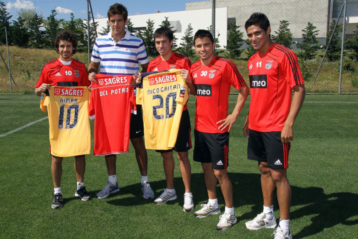 FOTO/Del Potro i-a vizitat pe argentinienii de la Benfica