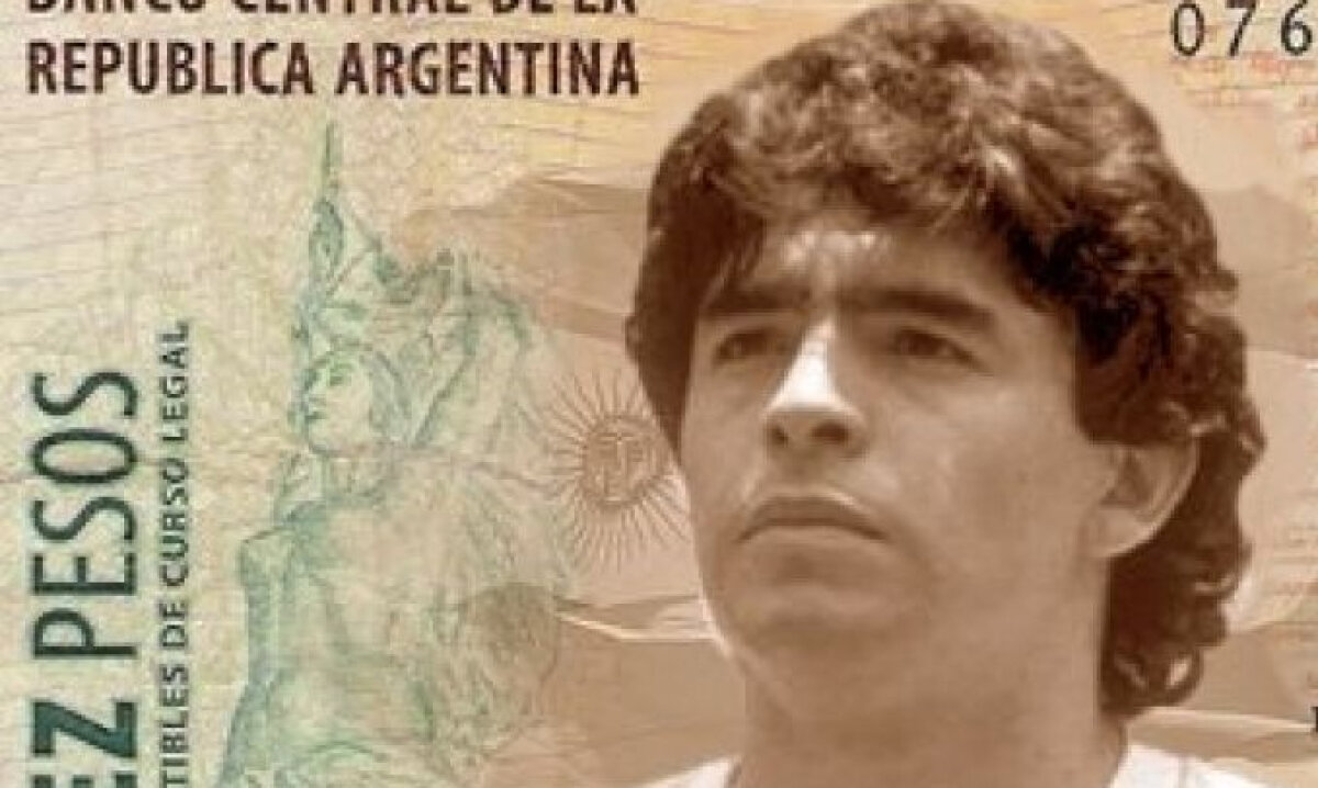 Petiţie cu 7.000 de adeziuni în cîteva ore pentru Maradona » Argentinieni îl vor pe bancnota de 10 pesos
