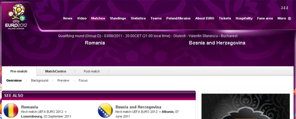 Bosnia a scăpat de suspendare! UEFA a confirmat data şi locul de disputare a partidei cu România