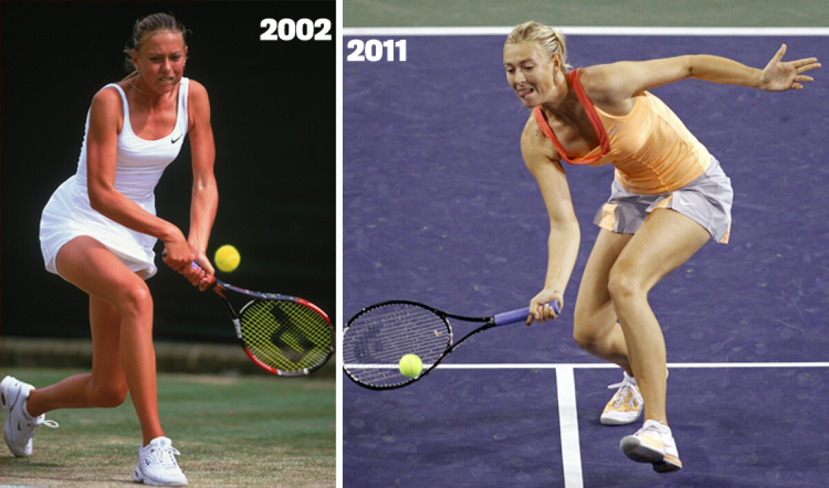 GALERIE FOTO Uite cum arăta Şarapova la debut şi cum arată acum » 10 ani au trecut peste FRUMUSEŢEA turneelor WTA
