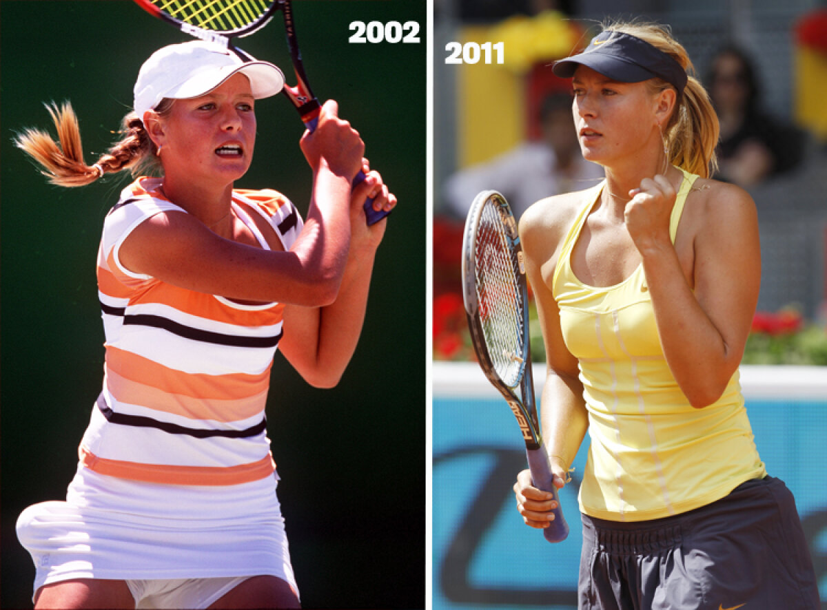 GALERIE FOTO Uite cum arăta Şarapova la debut şi cum arată acum » 10 ani au trecut peste FRUMUSEŢEA turneelor WTA