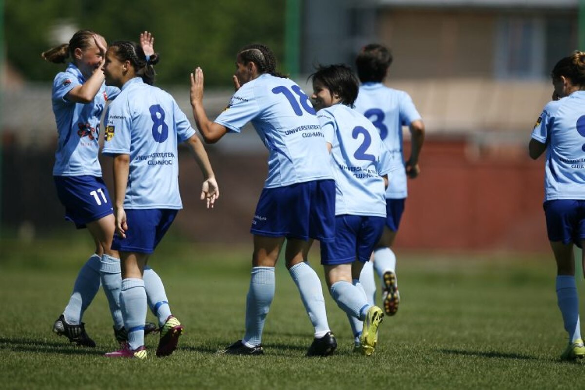 FOTO Cosmina Duşa, de la Olimpia Cluj, şi-a dat jos tricoul după ce a marcat peste 100 de goluri
