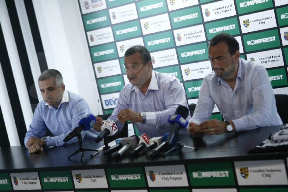FOTO U Cluj i-a prezentat oficial pe Szukala, Achim şi Nicola. Băjenaru a zis din nou "pas"