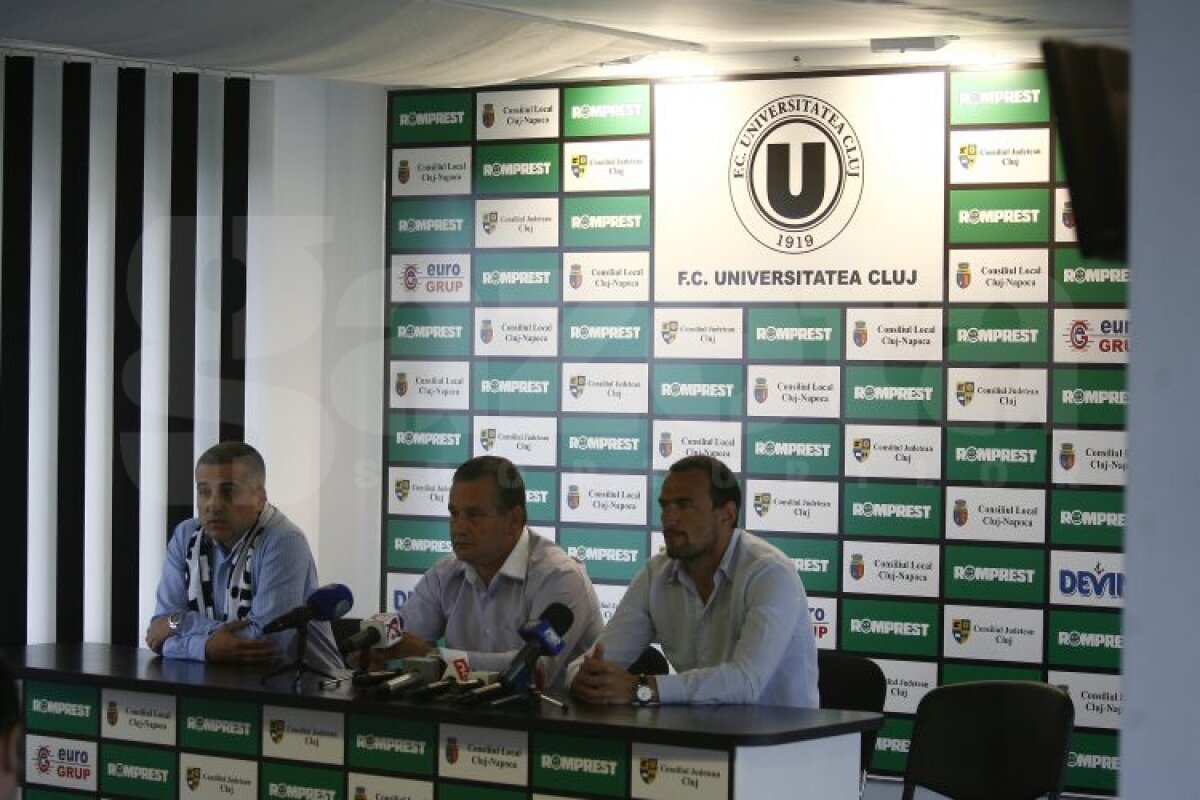 FOTO U Cluj i-a prezentat oficial pe Szukala, Achim şi Nicola. Băjenaru a zis din nou "pas"