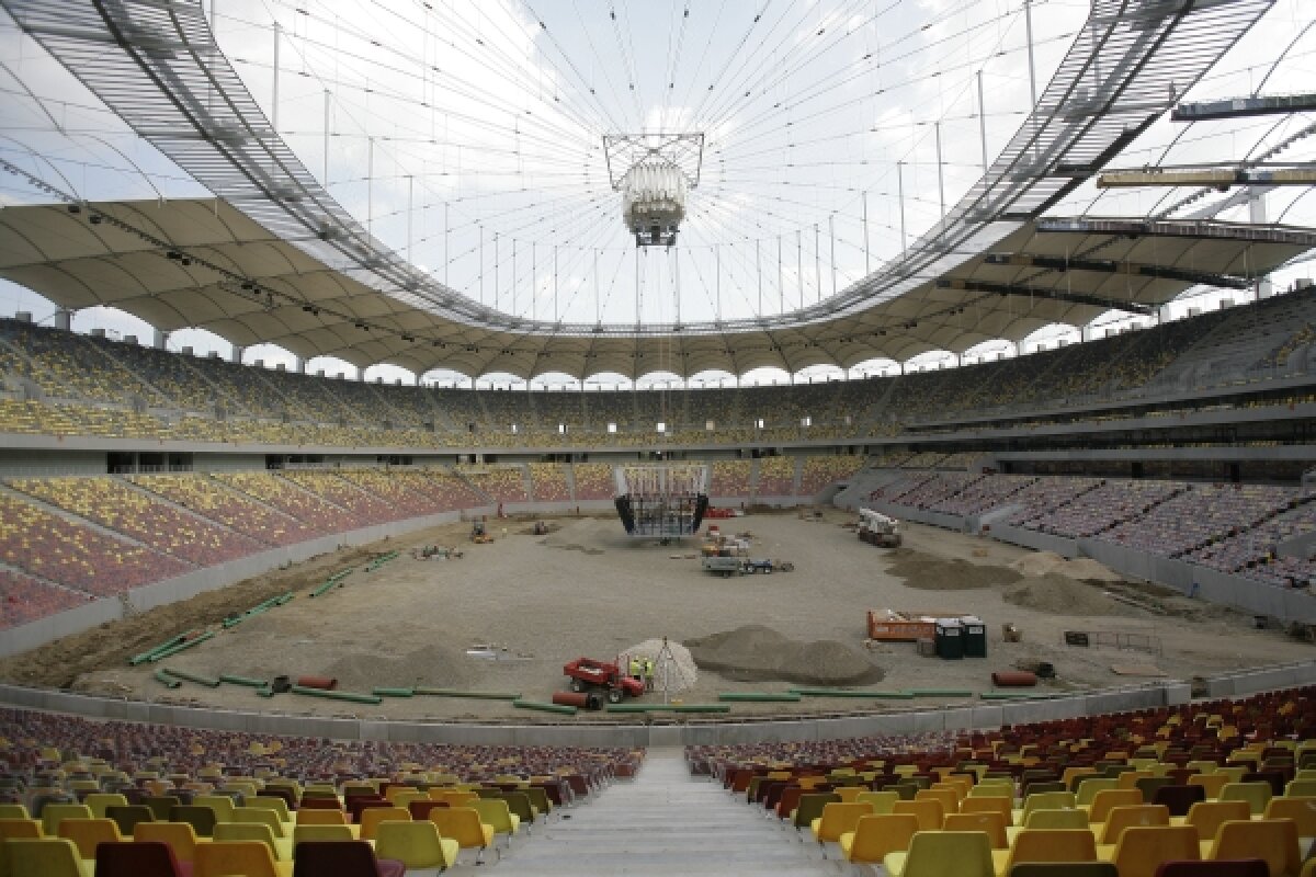 National Arena e acoperită pe jumătate şi va avea gazon de la 1 iulie » Templul şantierului românesc