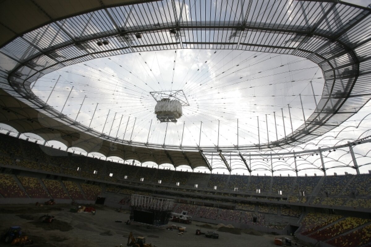 National Arena e acoperită pe jumătate şi va avea gazon de la 1 iulie » Templul şantierului românesc