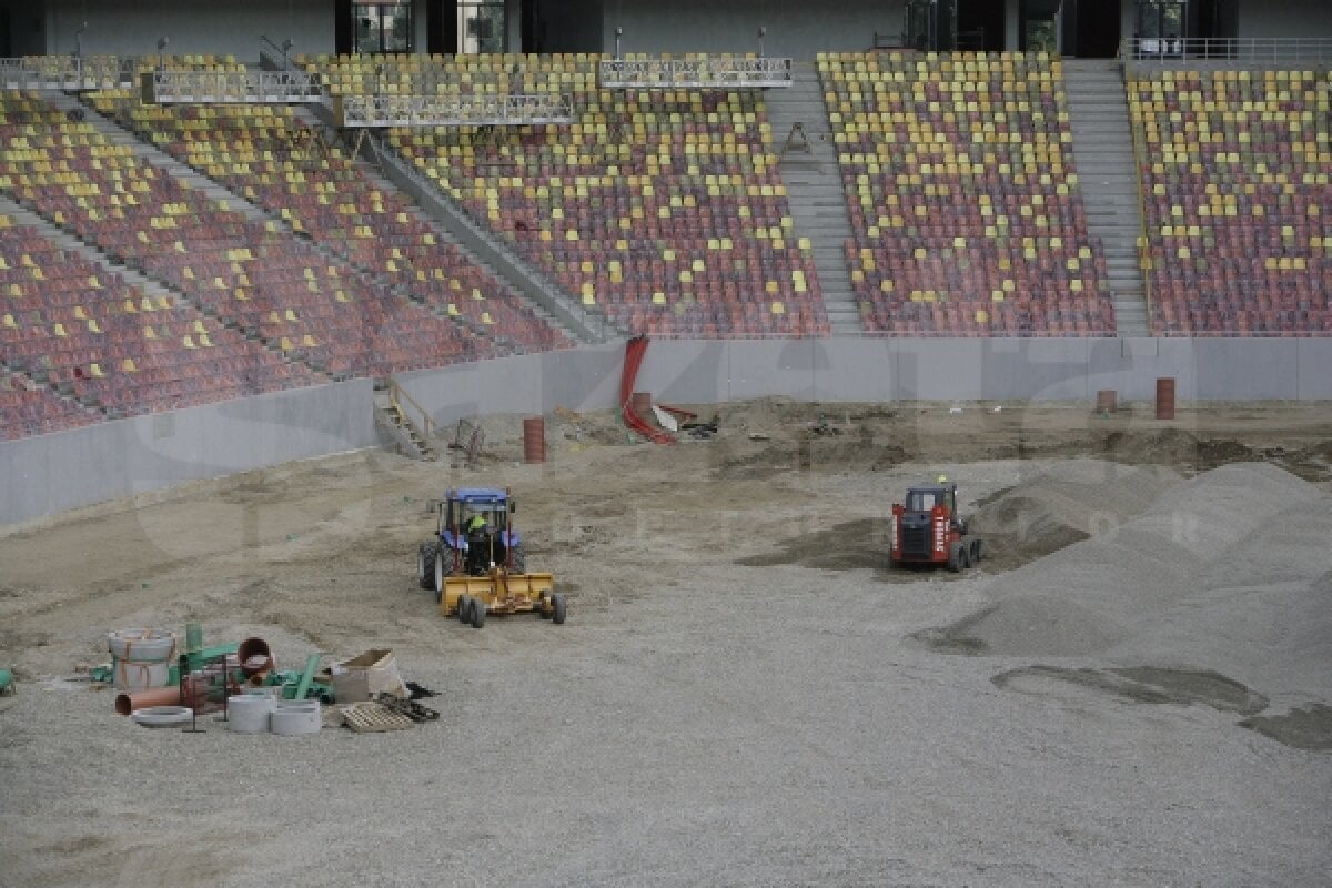 National Arena e acoperită pe jumătate şi va avea gazon de la 1 iulie » Templul şantierului românesc