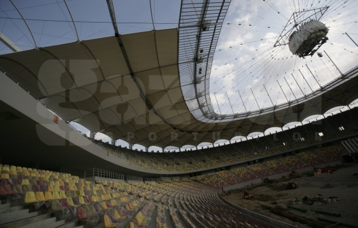 National Arena e acoperită pe jumătate şi va avea gazon de la 1 iulie » Templul şantierului românesc