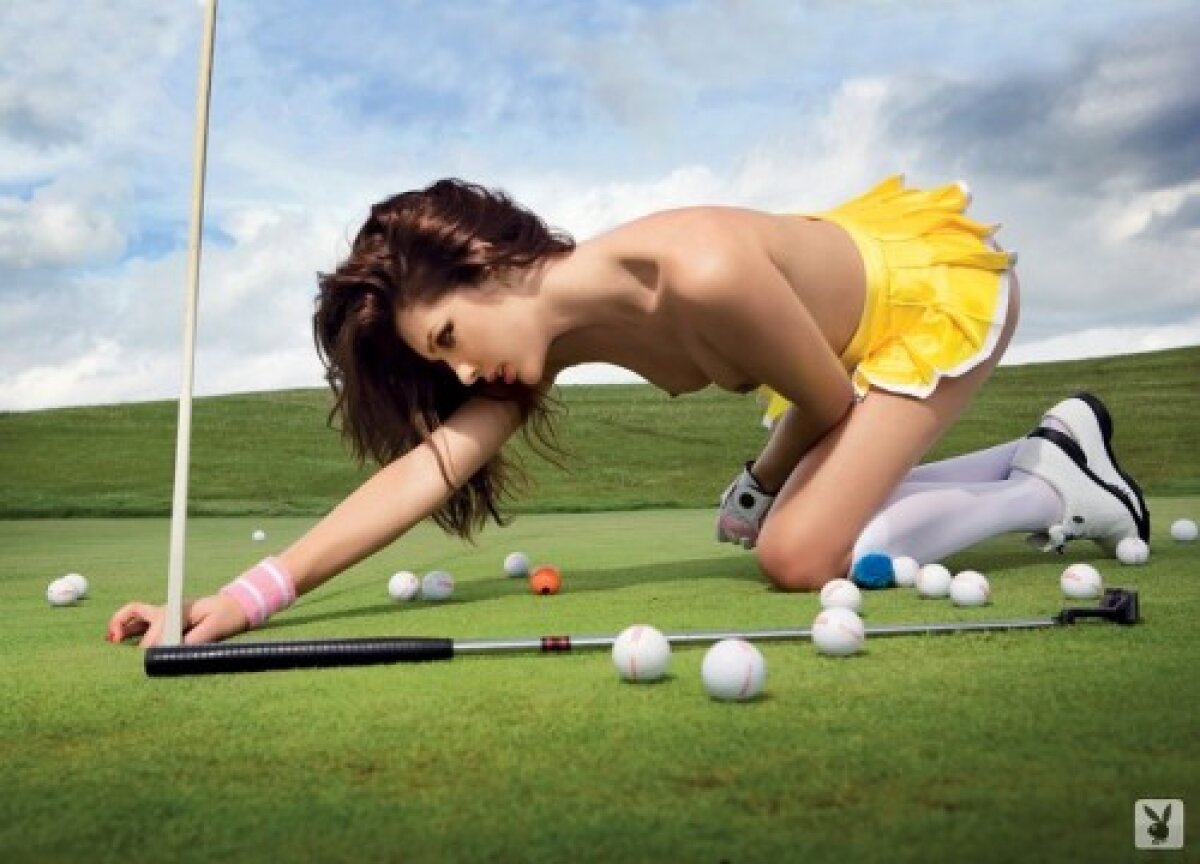 FOTO "Iepuraşii" Playboy au dat-o pe golf