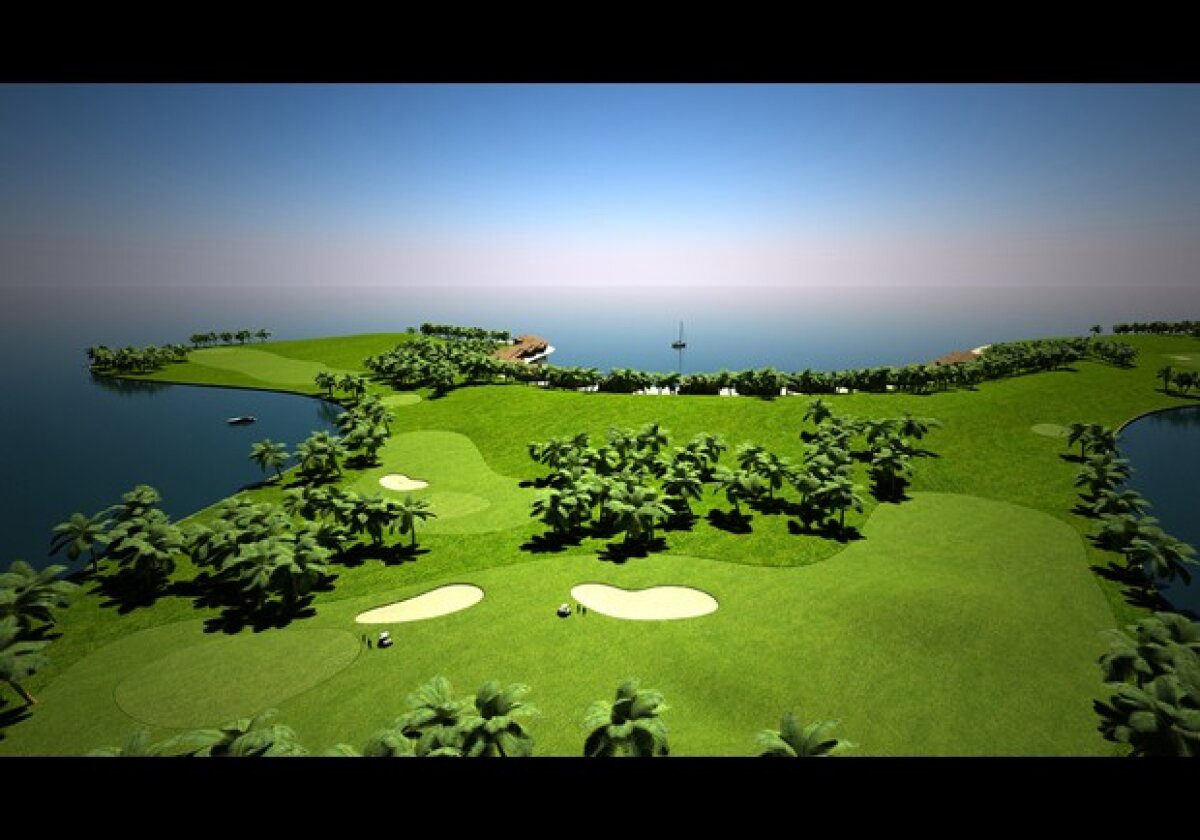 GALERIE FOTO S.F.! Aşa va arăta cel mai scump teren de golf din lume