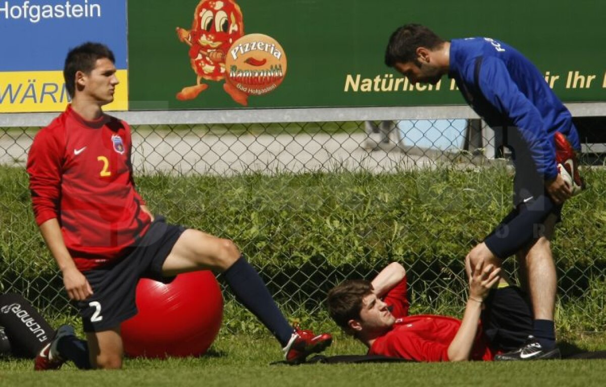 FOTO Gardoş se antrenează normal, Răduţ, Matei şi Brandan, separat. Geraldo, spectator de lux, cu un nou look