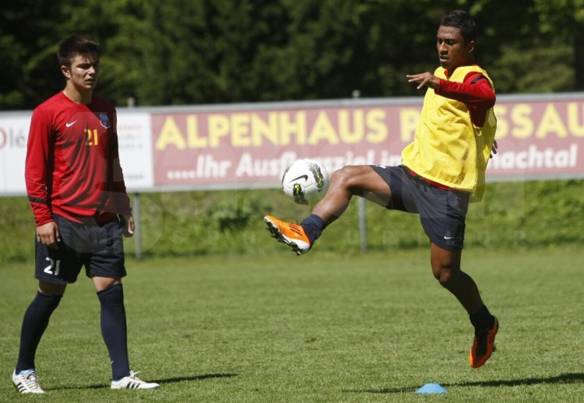 FOTO Gardoş se antrenează normal, Răduţ, Matei şi Brandan, separat. Geraldo, spectator de lux, cu un nou look