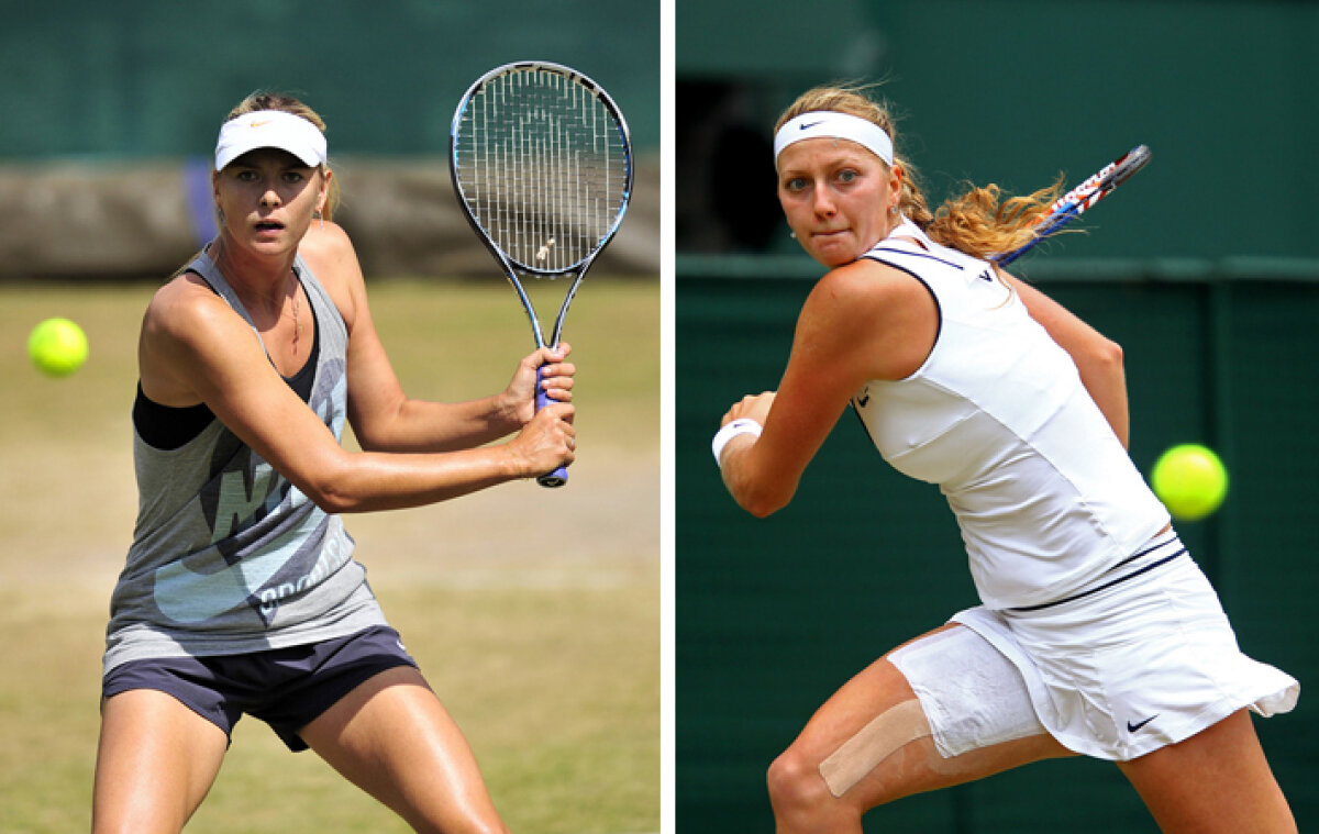 FOTO Petra Kvitova - Maria Şarapova, duelul blondelor din finala de la Wimbledon