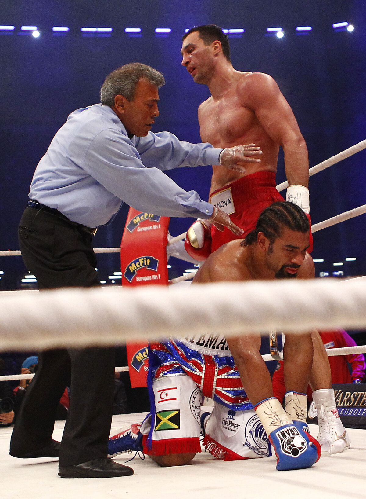 FOTO// Haye după înfrîngerea cu Klitschko: ”Am boxat cu un deget fracturat”