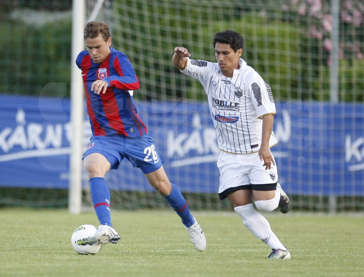 Steaua nu reuşeşte să treacă de Comercial, deşi a condus cu 2-0