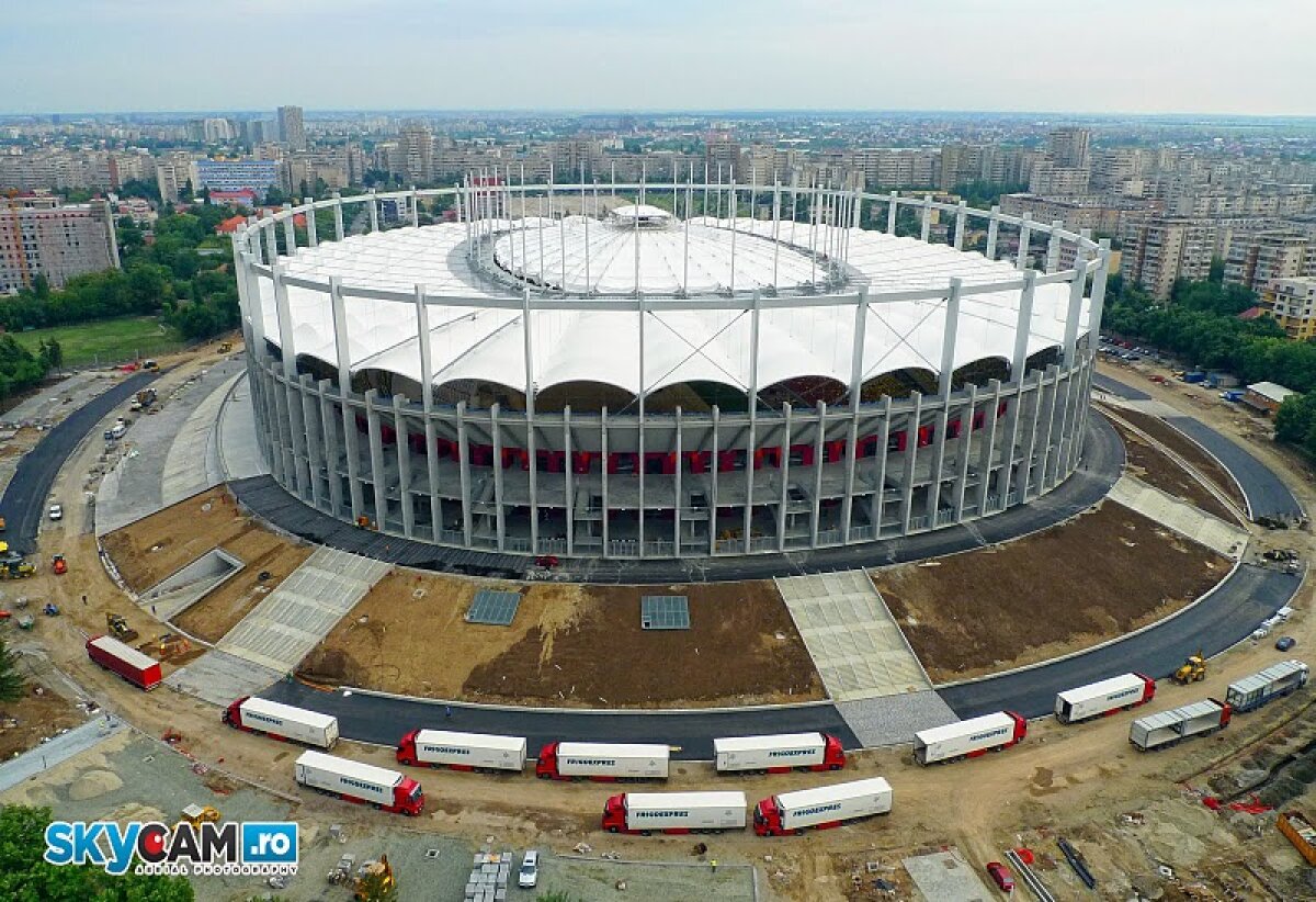 Imagini spectaculoase cu noul stadion National Arena văzut din elicopter!