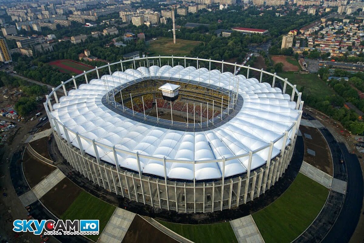 Imagini spectaculoase cu noul stadion National Arena văzut din elicopter!