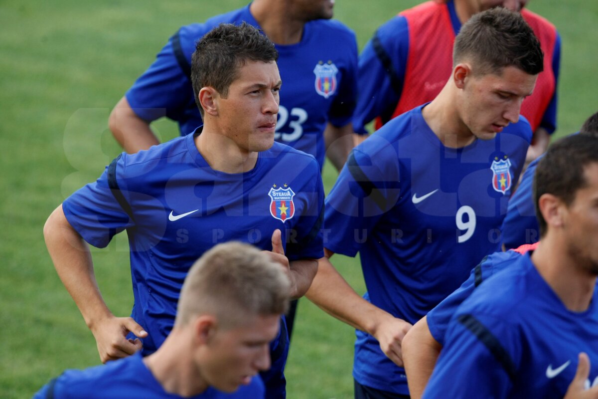FOTO Prepeliţă, la primul antrenament la Steaua: "De acum sînt trup şi suflet pentru Steaua"