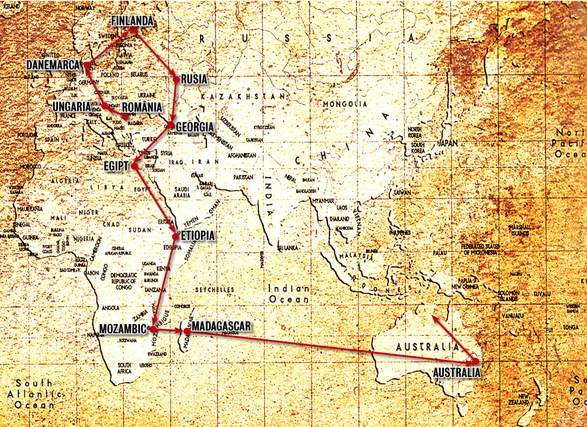 EXCLUSIV 100.000km pe jos în jurul lumii: de la cupolele „învelite în 350kg de aur” la legenda asasinilor din Iran! O aventură monumentală, nespusă, a 4 români: unul a murit drogat cu opiu în India, altul căzut de pe stânci, al treilea cu picioarele amputate!