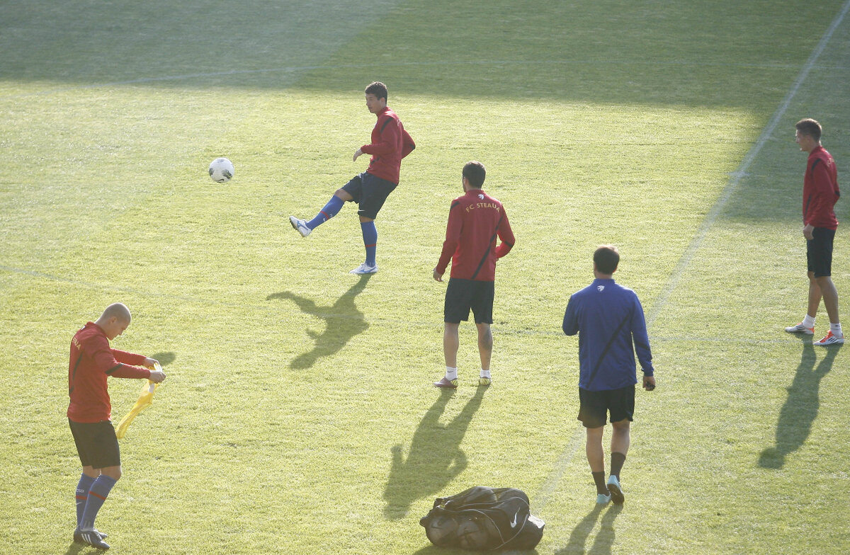FOTO Steaua, la primul antrenament ca echipa "gazdă" pe stadionul lui CFR