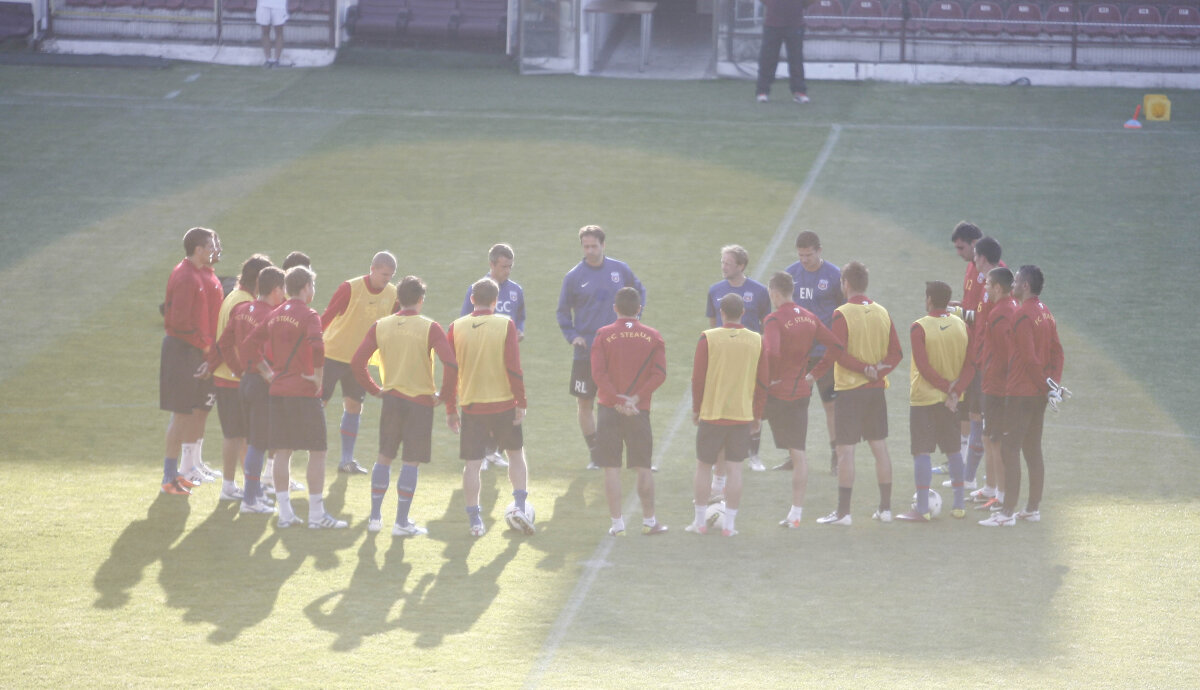 FOTO Steaua, la primul antrenament ca echipa "gazdă" pe stadionul lui CFR