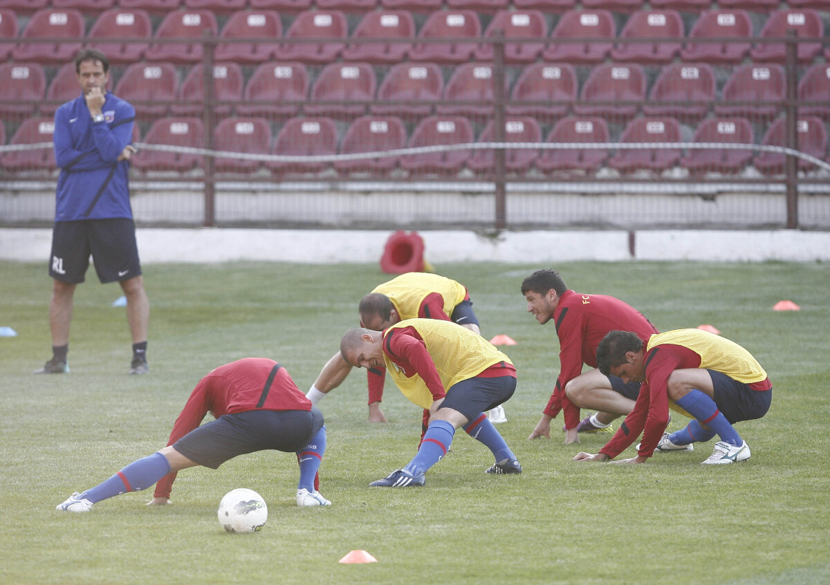 FOTO Steaua, la primul antrenament ca echipa "gazdă" pe stadionul lui CFR