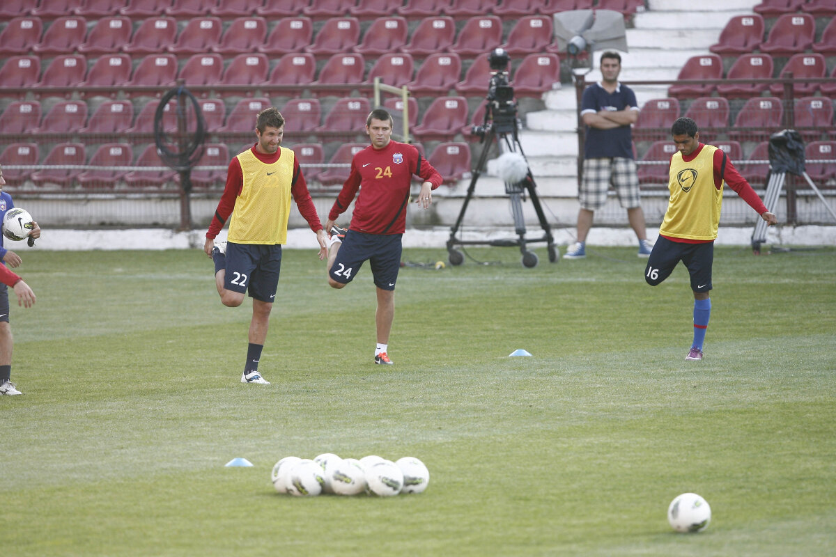 FOTO Steaua, la primul antrenament ca echipa "gazdă" pe stadionul lui CFR