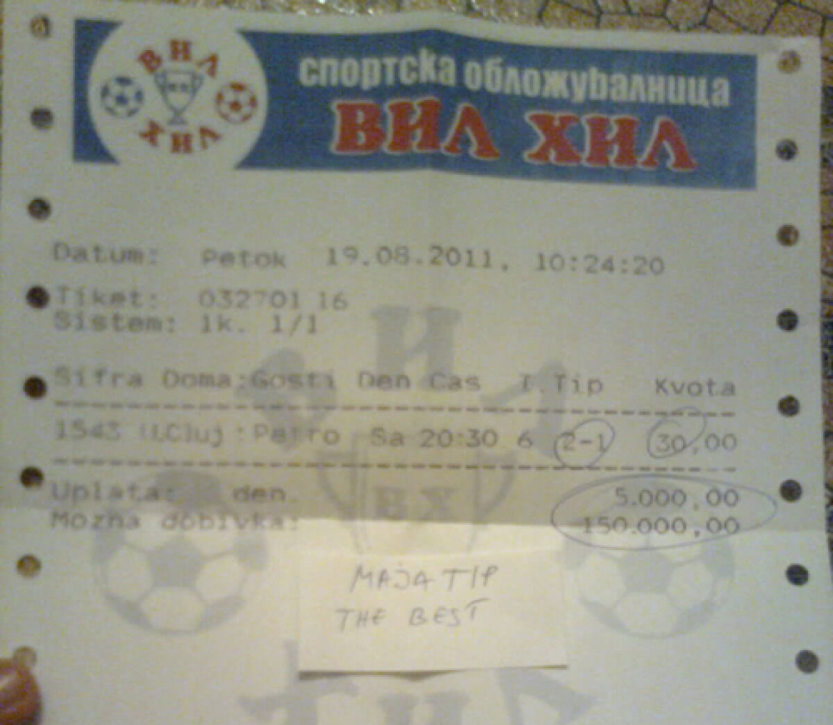 Profituri dubioase pe campionatul României! » Cum a cîştigat un croat 21.000 de euro pe U Cluj - Petrolul