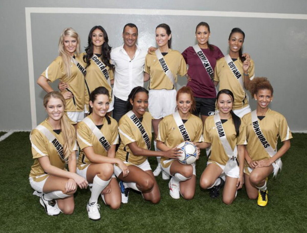FOTO Misiune grea ;) Cafu le-a antrenat pe candidatele de la Miss Univers