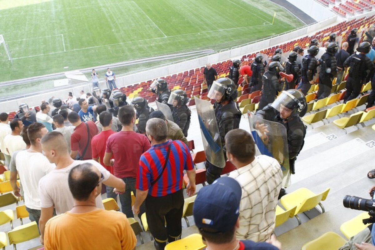 National Arena sub asediu ;) Împuşcături şi desfăşurări de forţe pe noul stadion