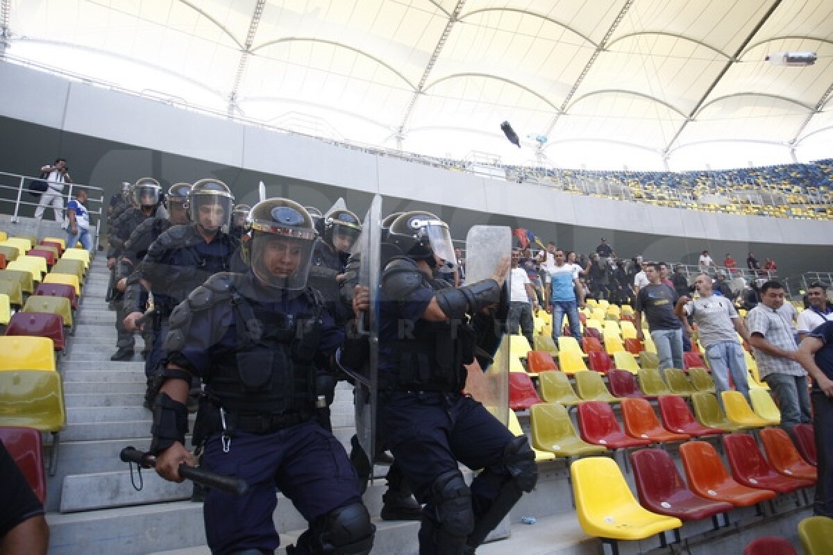 National Arena sub asediu ;) Împuşcături şi desfăşurări de forţe pe noul stadion