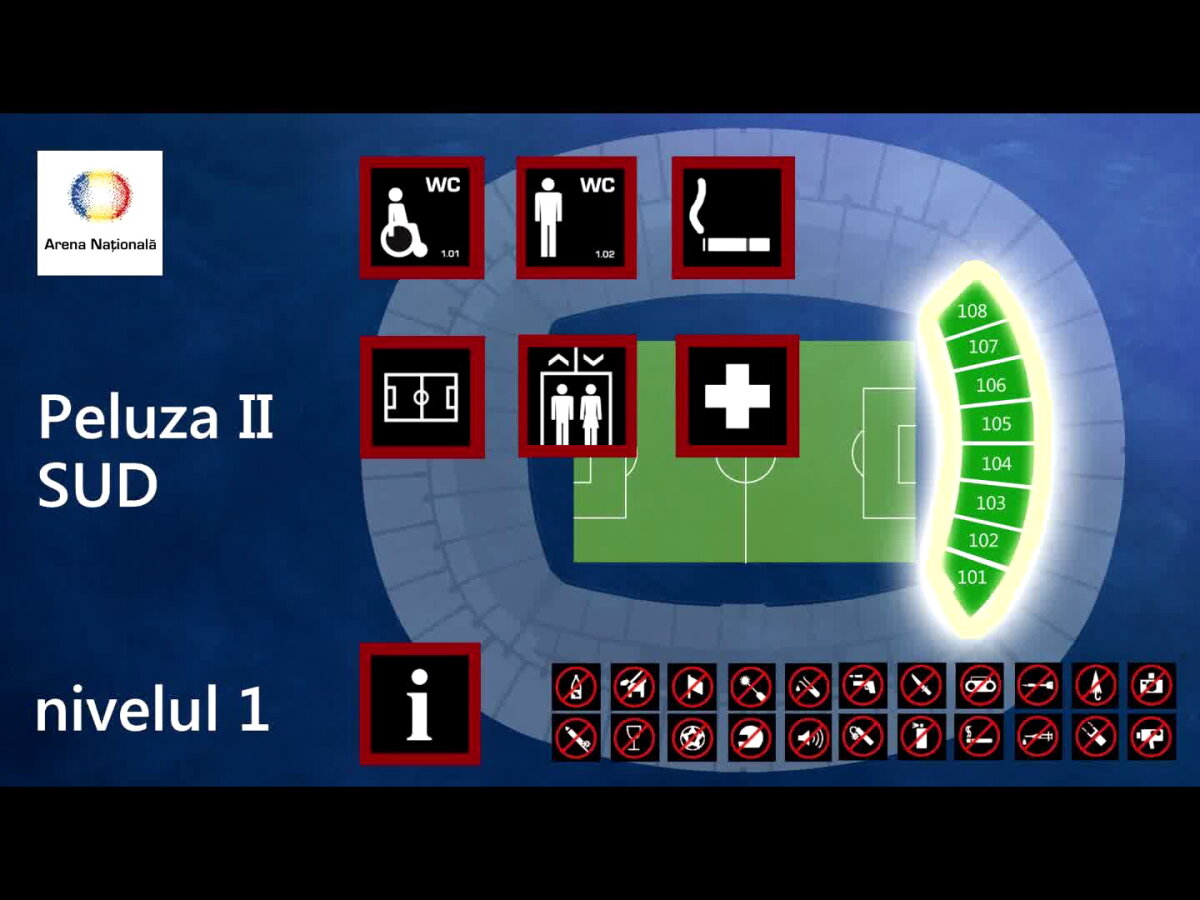 Gazeta vă spune ce paşi trebuie să urmaţi de la intrarea în stadion pînă la locul înscris pe bilet