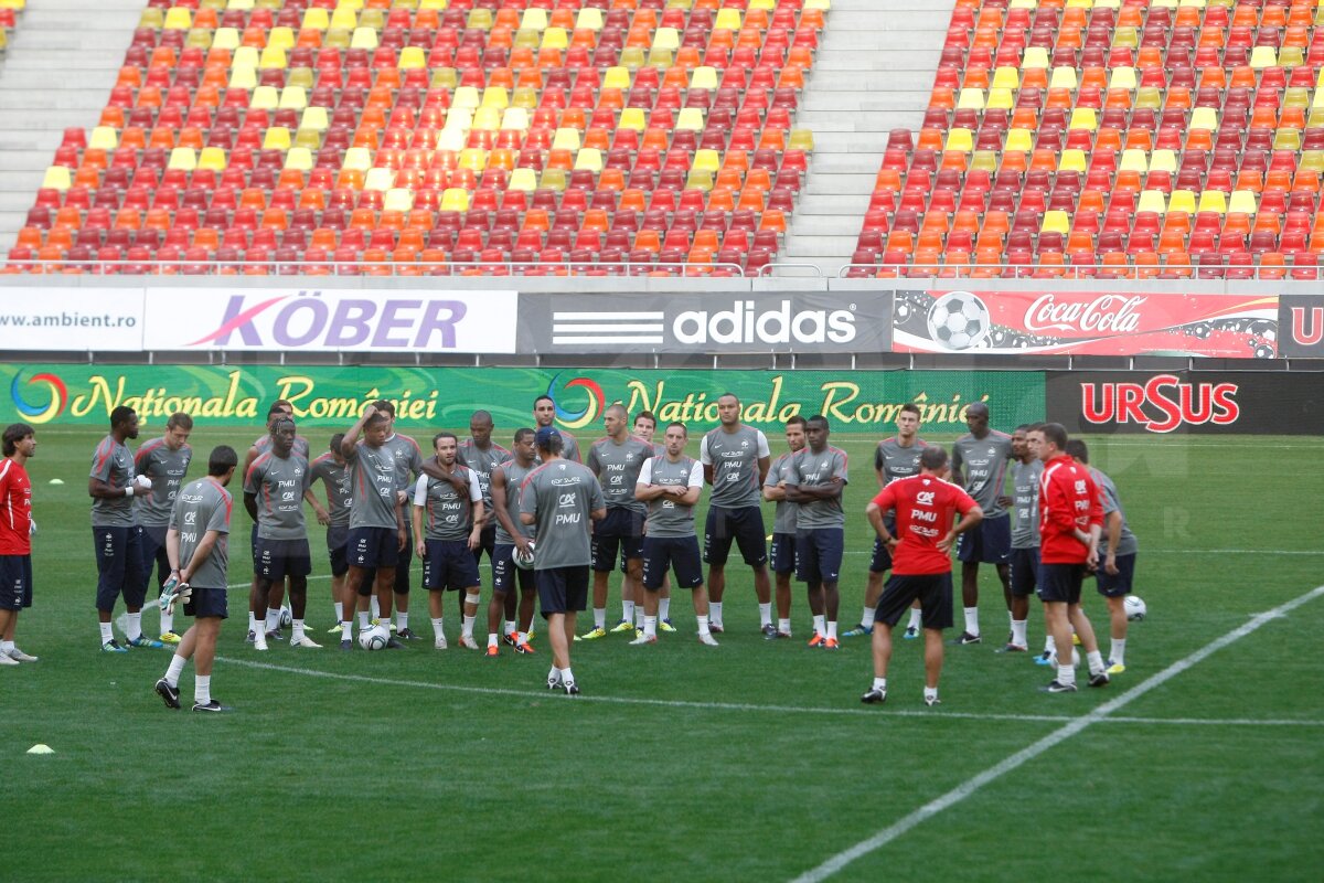 FOTO Francezii au efectuat antrenamentul oficial pe National Arena!