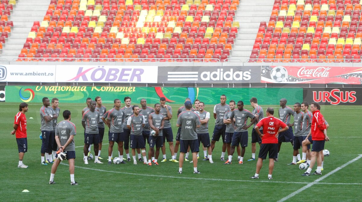 FOTO Francezii au efectuat antrenamentul oficial pe National Arena!
