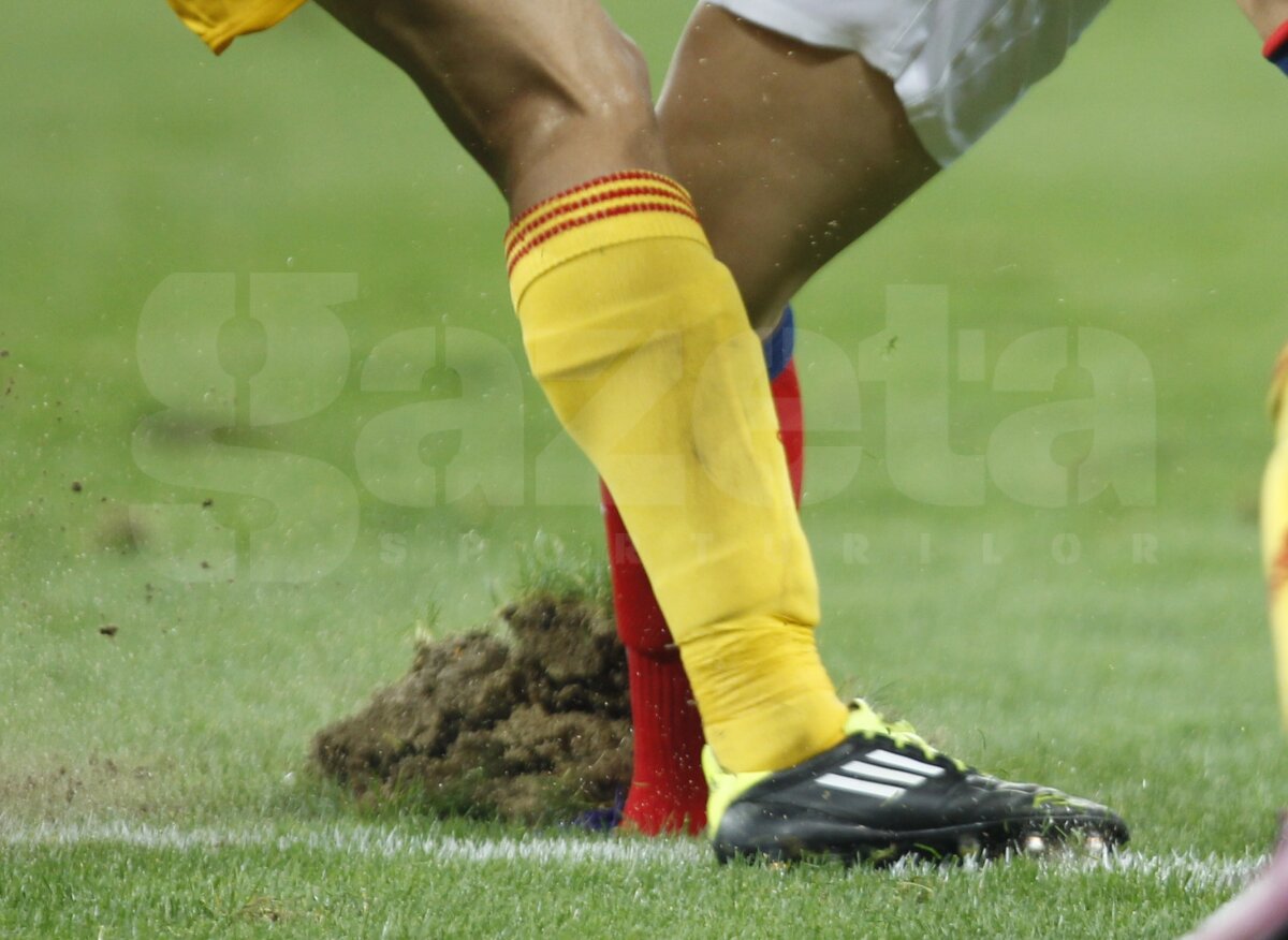 FOTO Gazonul de pe National Arena a fost groaznic. Presa franceză ne face praf