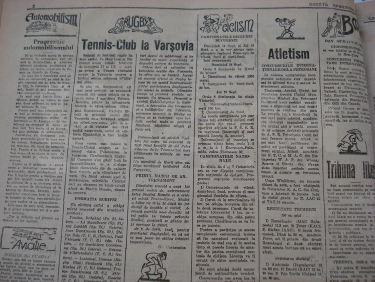Ziua Gazetei » 87 de ani. Din 1924 în slujba sportului