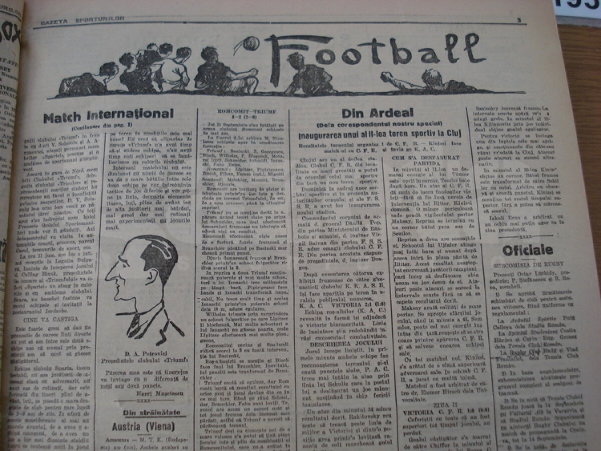Ziua Gazetei » 87 de ani. Din 1924 în slujba sportului