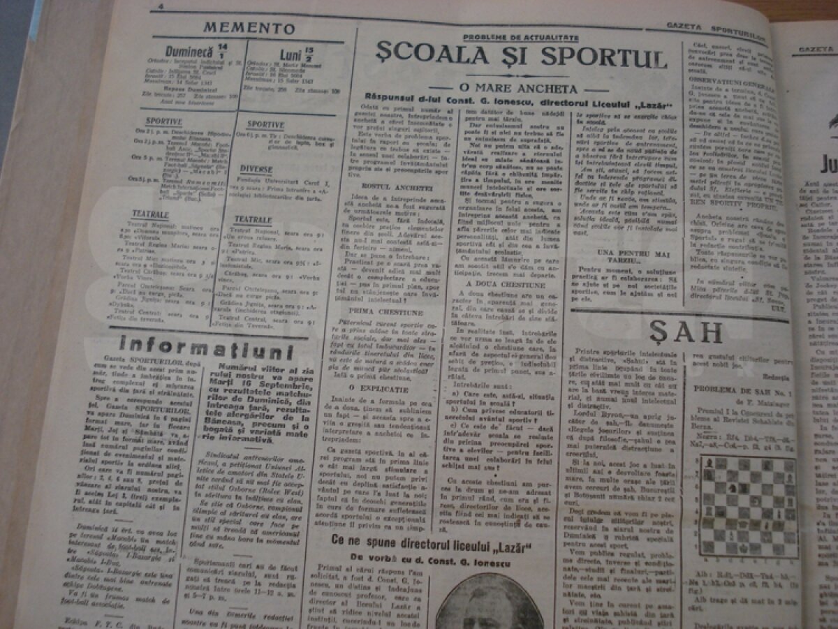 Ziua Gazetei » 87 de ani. Din 1924 în slujba sportului
