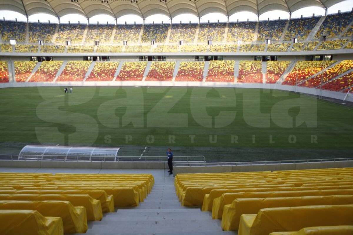 FOTO Montarea gazonului pe National Arena a decurs excelent: "Se poate juca şi mîine pe el!"