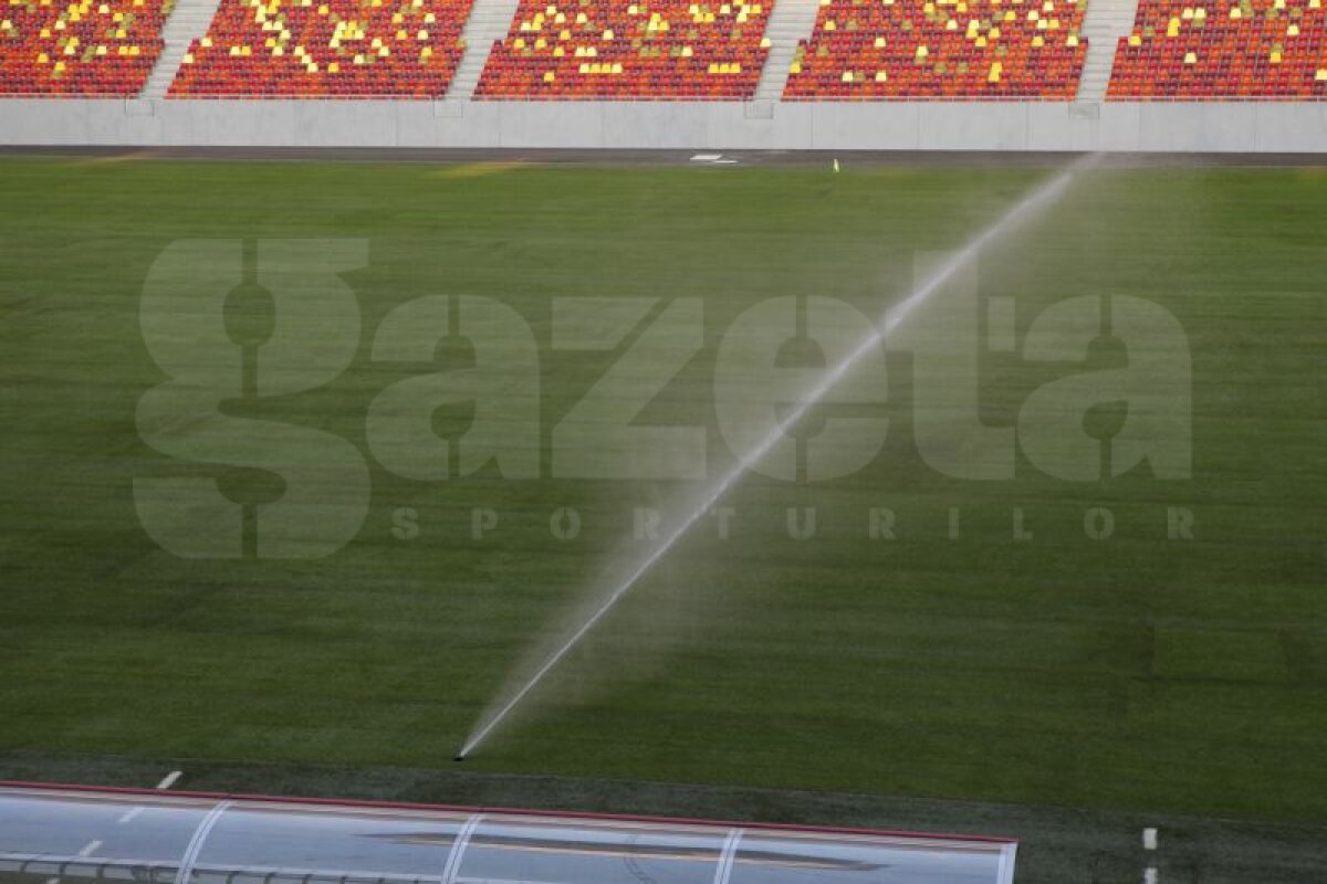 FOTO Montarea gazonului pe National Arena a decurs excelent: "Se poate juca şi mîine pe el!"
