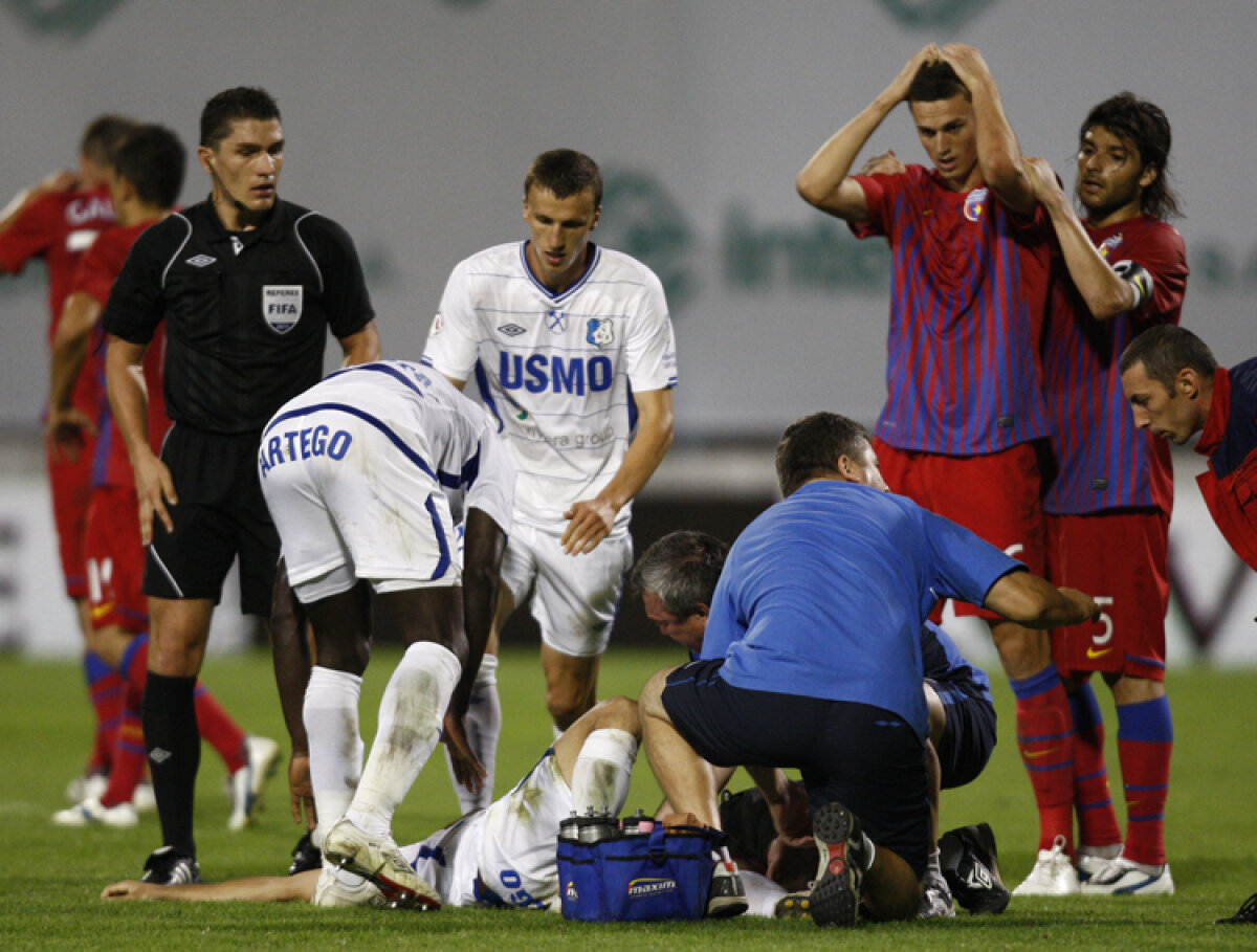 GALERIE FOTO Gardoş, distrus după accidentarea lui Băcilă » A plîns în hohote după meci