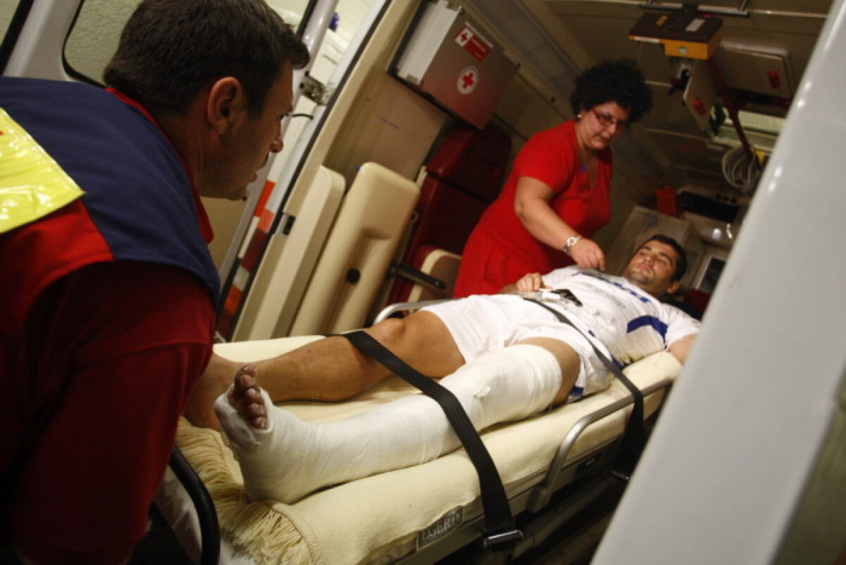 GALERIE FOTO Gardoş, distrus după accidentarea lui Băcilă » A plîns în hohote după meci